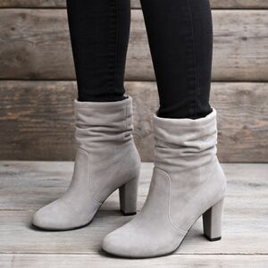 Express NEW City Chic Vegan Suede Slouchy Block Heel Bootie 9M